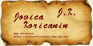 Jovica Korićanin vizit kartica
